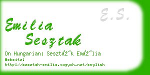 emilia sesztak business card